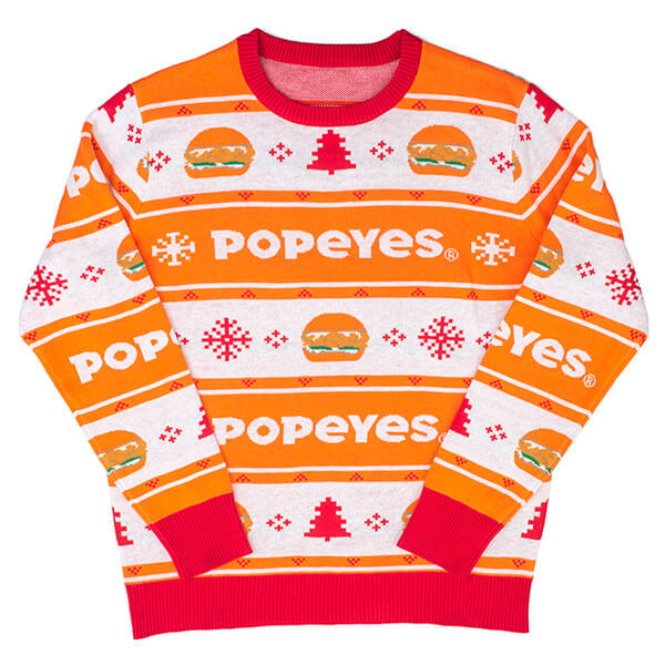 Popeyes Custom Ugly Christmas Sweater