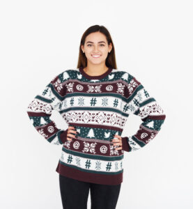Twitter "Hashtag" Christmas Sweater