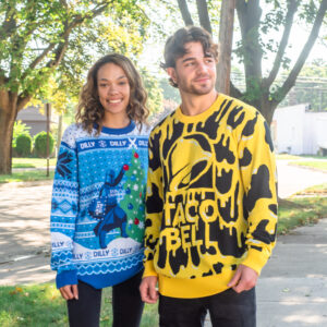 Taco Bell and Bud Light Sweaters
