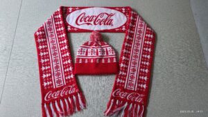 Coca Cola Beanie and Scarf Matching Set